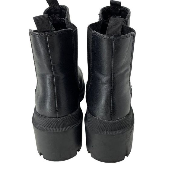 Womens Target Black Treaded Bootie Vegan Ankle Boot Size 11 4039 pull on stretch - Picture 4 of 8